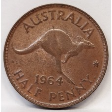 AUSTRALIA 1964 . HALF 1/2 PENNY . GEM UNCIRCULATED